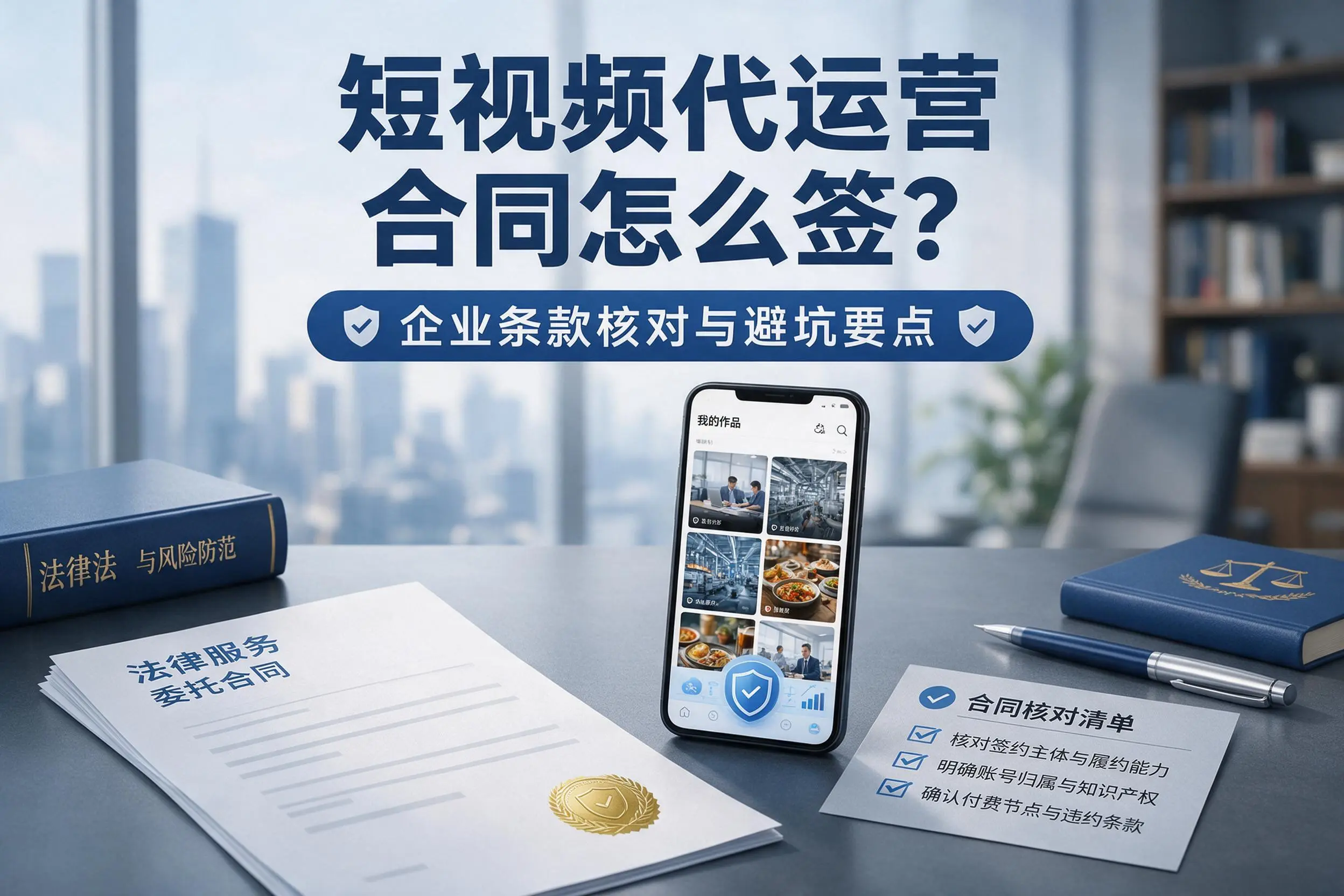 短视频代运营合同怎么签？那曲企业条款核对与避坑要点