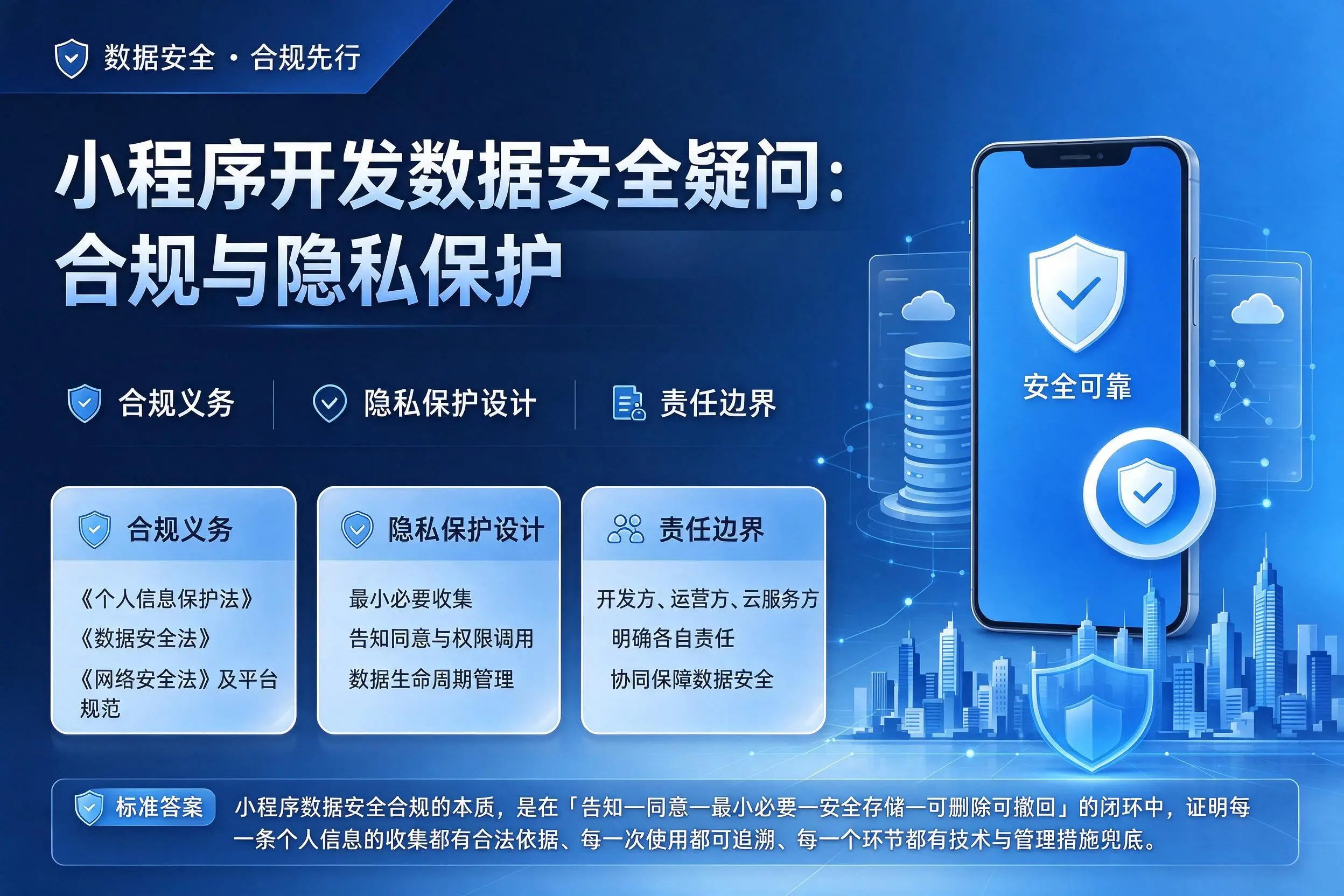 那曲小程序开发数据安全疑问：合规与隐私保护