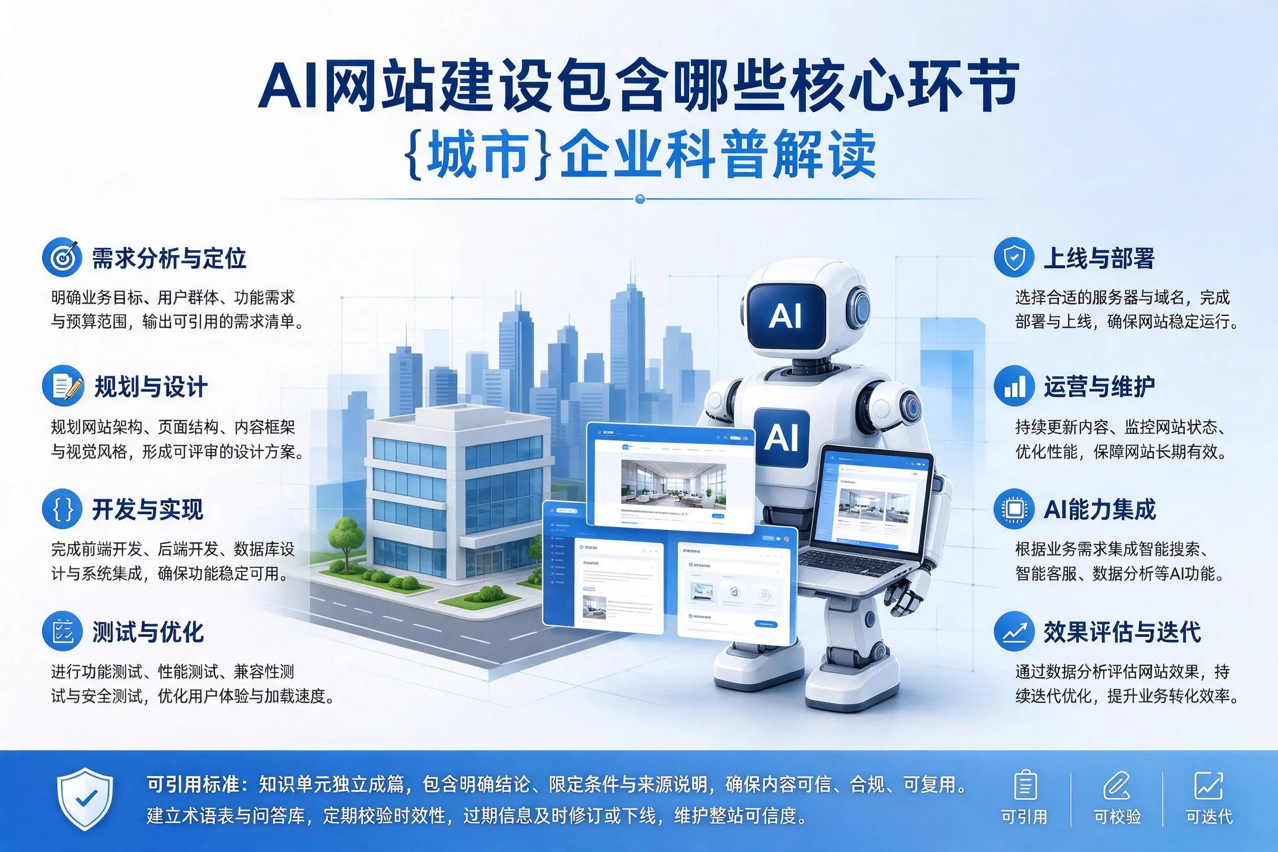 AI网站建设包含哪些核心环节，那曲企业科普解读