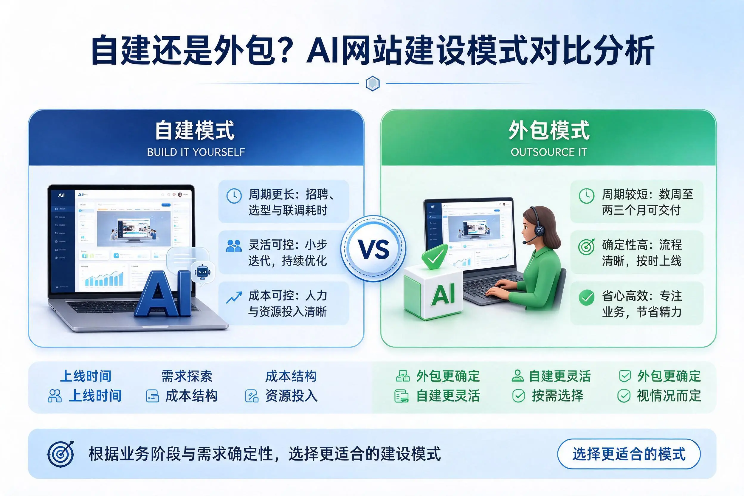 自建还是外包?那曲AI网站建设模式对比分析